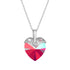 Серебряный кулон "Купидон (Light Siam Shimmer)" с кристаллами Swarovski™